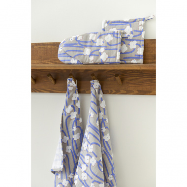 картинка Набор из двух муслиновых полотенец с принтом Полярный цветок из коллекции Scandinavian touch от магазина Tkano