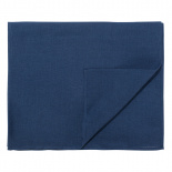 Изображение: Дорожка на стол из стираного льна синего цвета из коллекции Essential