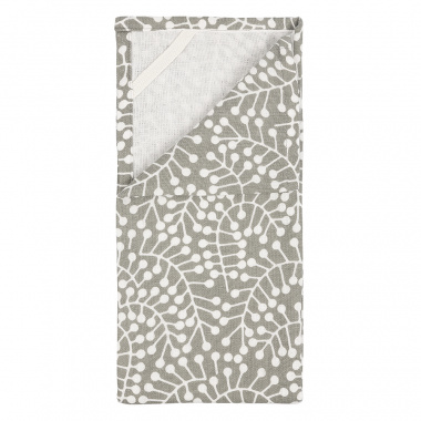 картинка Набор из двух муслиновых полотенец серого цвета с принтом Спелая Смородина из коллекции Scandinavian touch от магазина Tkano