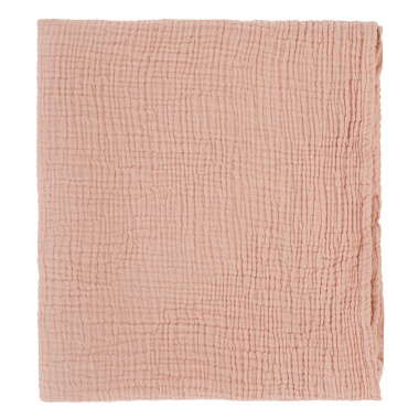 картинка Одеяло из жатого хлопка цвета пыльной розы из коллекции Essential от магазина Tkano