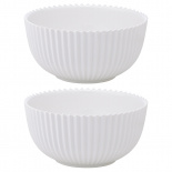 Изображение: Набор из двух салатников белого цвета из коллекции Edge, 650 мл
