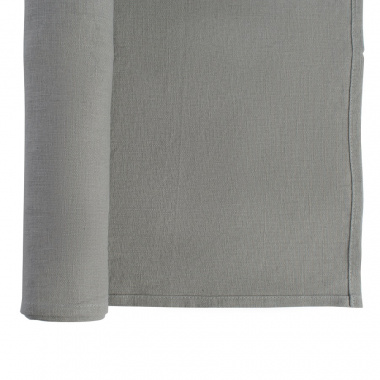 картинка Дорожка на стол из умягченного льна серого цвета Essential от магазина Tkano