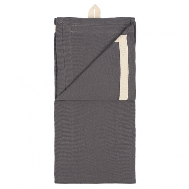 картинка Набор из двух кухонных полотенец саржевого плетения серого цвета из коллекции Essential от магазина Tkano