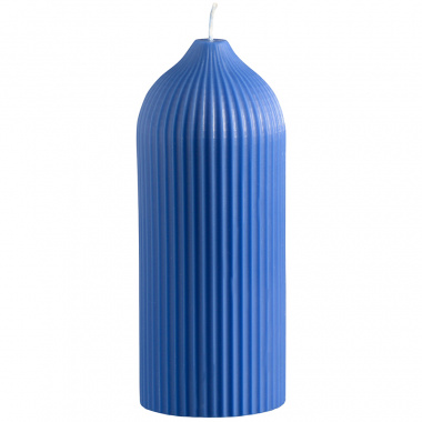 картинка Свеча декоративная ярко-синего цвета из коллекции Edge, 16,5см от магазина Tkano