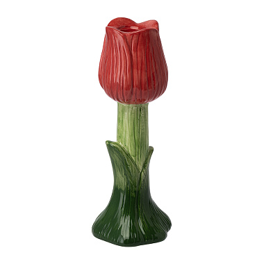 картинка Подсвечник Floret красного цвета из коллекции Blossom, 18 см от магазина Tkano