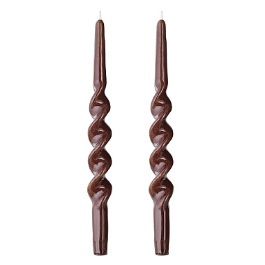 картинка Набор из двух свечей коричневого цвета из коллекции Essential от магазина Tkano