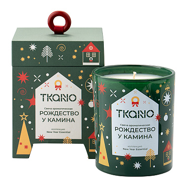 картинка Свеча ароматическая Рождество у камина из коллекции New Year Essential от магазина Tkano