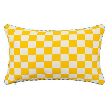 картинка Подушка декоративная Клетка из коллекции Сорренто от магазина Tkano
