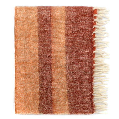 картинка Плед мохеровый Over Horizon терракотового цвета из коллекции Trendy Ruffles от магазина Tkano